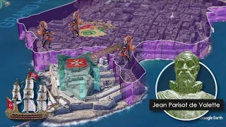 The Great Siege of Malta (1565) told on Google Earth