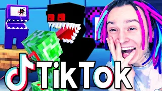 ПЕРВЫЙ РАЗ СНИМАЮ TIK TOK ПРИКОЛЫ ПО AMONG US МАЙНКРАФТЕ!