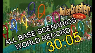 (Former) World Record: RollerCoaster Tycoon 1 Speedrun - All Base Scenarios (OpenRCT2%) in 30:05