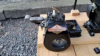 1941 Briggs & Stratton WMB, fired up and running.