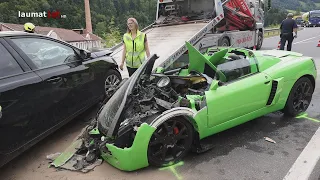 Vier teils Schwerverletzte bei Frontalcrash auf Steyrtalstraße in Grünburg