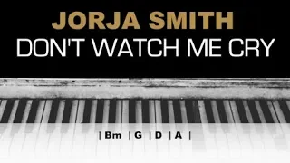 Jorja Smith - Don't Watch Me Cry Karaoke Instrumental Chords Acoustic Piano Cover Lyrics