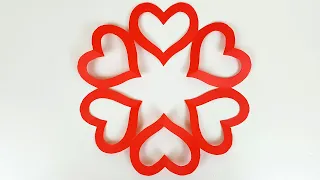 ❄️Снежинка СЕРДЕЧКИ ❤️❤️ Украшения на День Святого Валентина своими руками Valentine Heart Snowflake
