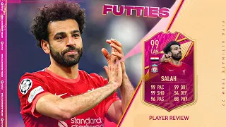 WOW! 5⭐ 5⭐ BEST CARD ON FIFA?! 99 PREMIUM FUTTIES SALAH PLAYER REVIEW - FIFA 22 ULTIMATE TEAM