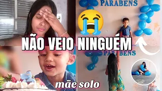 NÃO ACREDITO NISSO!😔 FIZ UMA FESTINHA PARA MEU FILHO COM 70 REAIS- NÃO VEIO NINGUÉM-  😭😔#mãesolo