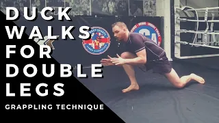 Learn How To Duck Walk For Double Legs | No Partner Drill | Combat Sports Online