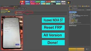 Huawei Nova 5T Reset FRP Done All Version By Unlock Tool