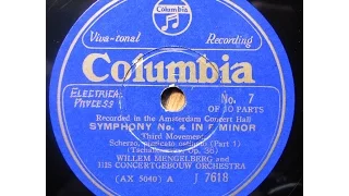 Willem Mengelberg - Tchaikovsky : Symphony No.4 - 3rd mvt (1929)