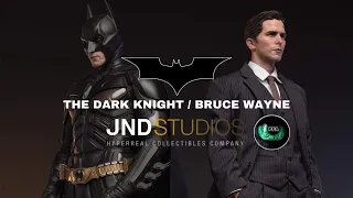 JND Studios - Batman & Bruce Wayne - 1:3 Hyperreal statue - The Dark Knight - Christian Bale