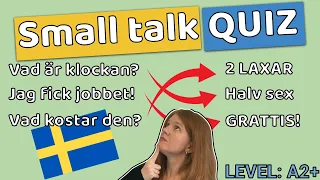 Swedish small talk quiz! Para ihop