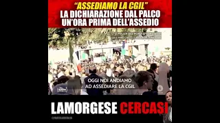 Meloni: L'assalto alla CGIL, dichiarato un'ora prima dal palco. Lamorgese cercasi Assurdo!