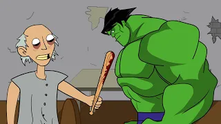 GRANNY THE HORROR GAME ANIMATION #31 : HULK Vs Scary Granny