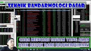 🔑 Cara mencari screening saham yang akan naik besok menggunakan Broker summary analysis bandarmology