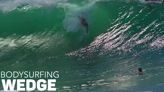 Bodysurfing EPIC WEDGE - August 17 - RAW FOOTAGE