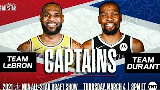 Team Lebron vs Team Durant 2021 NBA All Star starters Announced!
