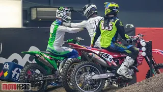 Wild at Wembley! Tommy Searle & Conrad Mewse battle for the UK Arenacross title in a thrilling final