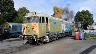 50033 "Glorious" starts for the first time after a lengthy Restoration