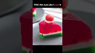 JIGGLY WATERMELON JELLO PUDDING DESSERT #shorts #jelly #jello