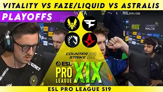PLAYOFFS!! - Vitality vs FaZe / Liquid vs Astralis - HIGHLIGHTS - ESL Pro League S19 | CS2