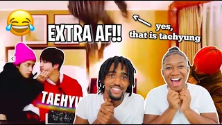 TAEHYUNG BEING EXTRA ON VLIVE | REACTION **Hilarious** 😂