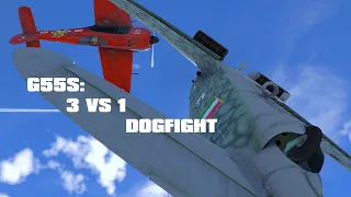 Air fights explained: Advanced level dogfight in the G55S (3vs1)