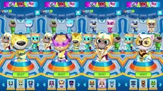 Talking Tom Hero Dash Platinum Tom vs Queen Bee Angela vs Rockstar Ginger vs Sunbeam Hank vs Raccoon