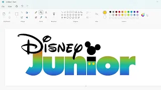 How to draw a colorful Disney Junior logo using MS Paint | How to draw on your computer