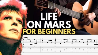 Life on Mars Fingerstyle Tab For Beginners | David Bowie