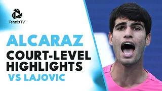 Court-Level Carlos Alcaraz Best Shots vs Lajovic  | Miami 2023 Highlights