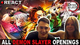 🔴 REACTION: All Demon Slayer Openings 1-4 | Experiencing the Demon Slayer Openings for the 1st Time!