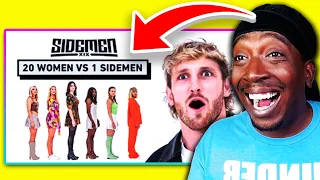 BEST ONE YET! 20 WOMEN VS 1 SIDEMEN: LOGAN PAUL EDITION (REACTION)