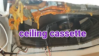 How to clean an air conditioner ceiling cassette evaporator coil