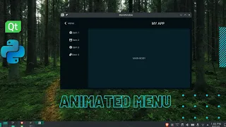 Python GUI Simple Animated Side Menu Using Custom Widget Module | Pyside | PyQt | Moder UI