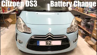 Citroen DS3 Battery Removal Replacement Disconnect How To Remove and Change DIY