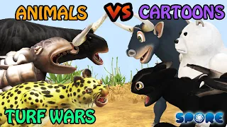 Animals vs Cartoons Turf War 2 | Animal vs Cartoon [S2] | SPORE