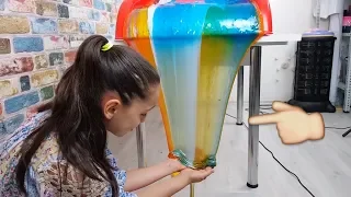 Slime Şelalesi Colorful Slime Waterfall to Excellent, Fun Kid Video