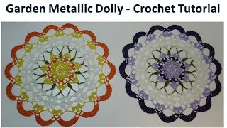 Garden Metallic Doily - Crochet Tutorial - Crochet Doily - MakeitPremier