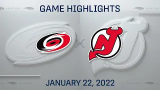 NHL Highlights | Hurricanes vs. Devils - Jan 22, 2022