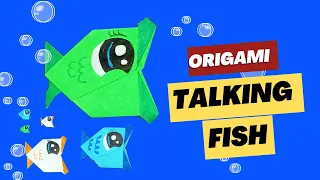 how to make a talking origami puppet fish #diy #papercrafts #craft #origami #viral #trending #daily