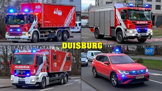 [LÖSCHGRUPPE, Rüstwagen & mehr!] - Feuerwehr DUISBURG | Einsatzfahren an Feuerwache 1