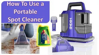 How to use a Portable Spot Cleaner, Carpet Cleaner Review Hikins