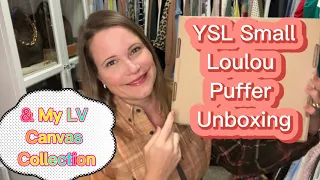 Saint Laurent Small Loulou Puffer Unboxing In Dark Honey PLUS My Louis Vuitton Canvas & More!