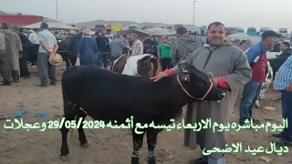 اليوم مباشره من سوق اربعاء تيسه مع أثمنه عجول وعجلات ديال عيد الاضحى فرج ممتعه للجميع 29/05/2024