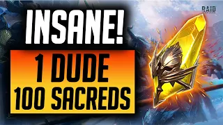 1 DUDE 101 SACRED SHARDS! THIS IS DISGUSTING! | Raid: Shadow Legends