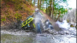 Frozen Swamp Versus:  2020 Can-Am Outlander XMR 850 on Moto Havocs with Yoshimura Exhaust System