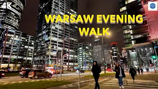 🚶🏻‍♀️WALKING in WARSAW I 11/2023 I EVENING WALK I 🇵🇱 Poland I 1.5 hour long I 4K