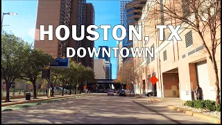 Houston, TX - Driving Downtown 4K