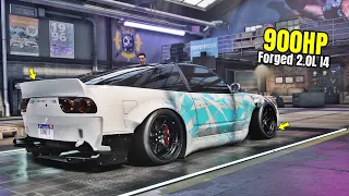 Need for Speed Heat Gameplay - 900HP NISSAN 180SX TYPE X ROCKET BUNNY Customization | Drift Build