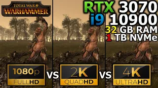 Total War WARHAMMER | 1080p vs 1440p vs 2160p | RTX 3070 | i9 10900 | 32GB RAM | 1TB NVMe