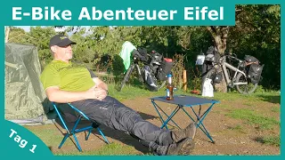 Mit E-Bike & Zelt  unterwegs in der Eifel / Ahrtal - Tag 1